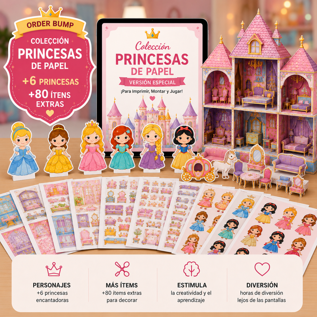 Bono Kit Princesas de papel para imprimir